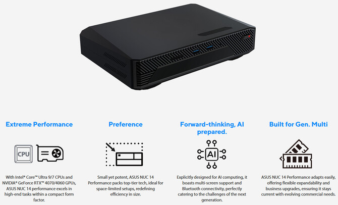 ASUS NUC 14 Performance - na rynek trafi wkrótce biznesowy wariant komputera ze znanej rodziny urządzeń typu Mini-PC [2]