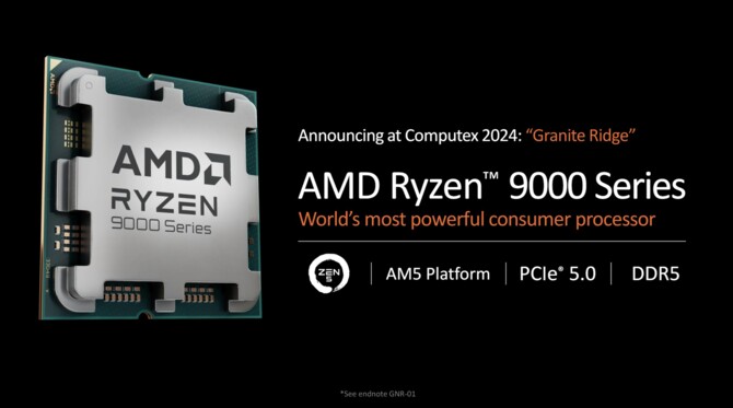AMD Ryzen 9 9950X, Ryzen 9 9900X, Ryzen 7 9700X, Ryzen 5 9600X - Oficjalna zapowiedź procesorów Zen 5 dla komputerów [nc1]