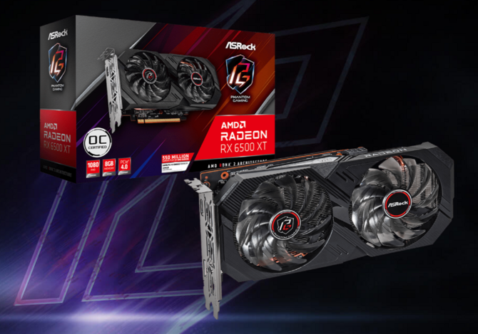 ASRock Radeon RX 6500 XT Phantom Gaming 8 GB OC - tania karta graficzna RDNA 2 z podwojoną pamięcią VRAM [3]