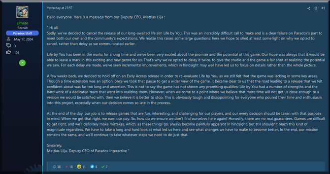 Life by You - gra została oficjalnie anulowana przez Paradox Interactive. Seria The Sims straciła kolejnego rywala [2]