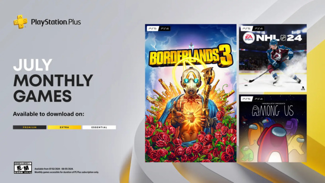 PS Plus Essential - lipiec z solidną reprezentacją. Można nadrobić Borderlands 3, Among Us i najnowsze NHL [1]