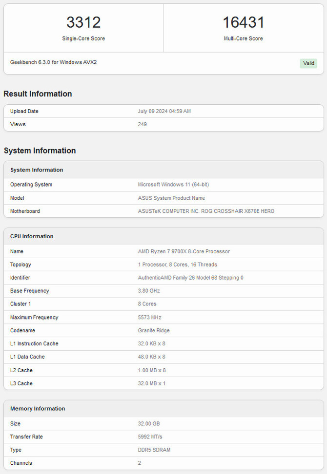 AMD Ryzen 7 9700X i Ryzen 5 9600X przetestowane w Geekbench 6. Jak procesory wypadły na tle swoich poprzedników? [2]