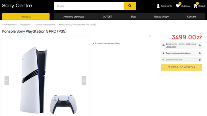 Sony PlayStation 5 Pro - jeden ze sklepów w Polsce przedwcześnie potwierdził cenę konsoli w naszym kraju [2]