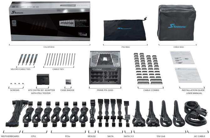 Zasilacz Seasonic Prime PX-2200 to prawdziwa elektrownia. Obsłuży nawet cztery karty NVIDIA GeForce RTX 4090 równocześnie [5]