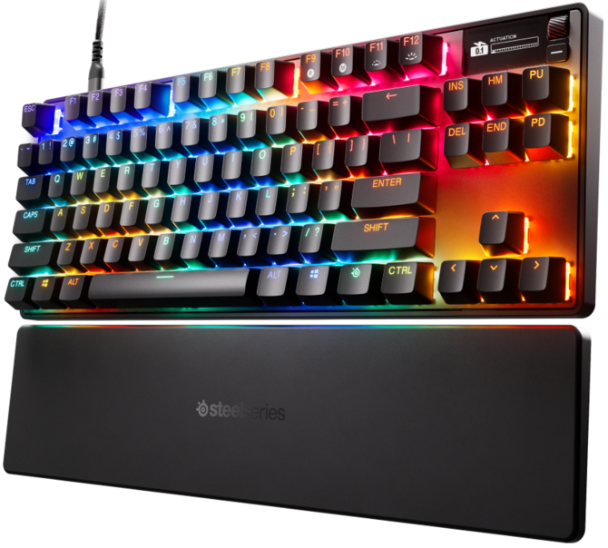 SteelSeriesApex Pro Gen 3 to nowa seria klawiatur mechanicznych. Oferuje regulowane przełączniki i ekran OLED [4]