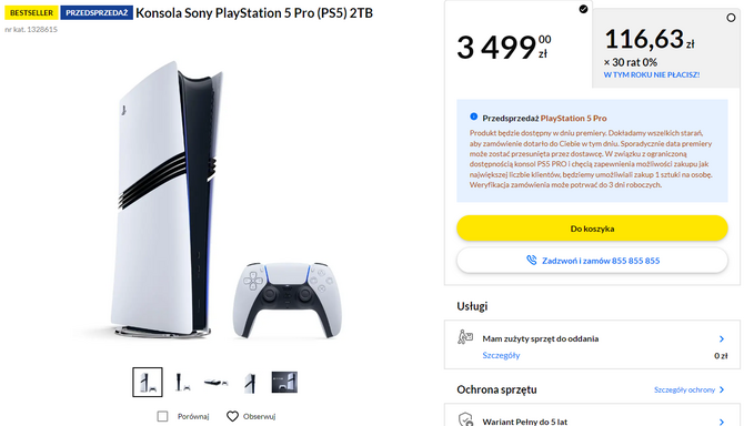 Sony PlayStation 5 Pro - poznaliśmy pełną specyfikację. Konsola nadal pozostaje dostępna w przedsprzedaży [3]
