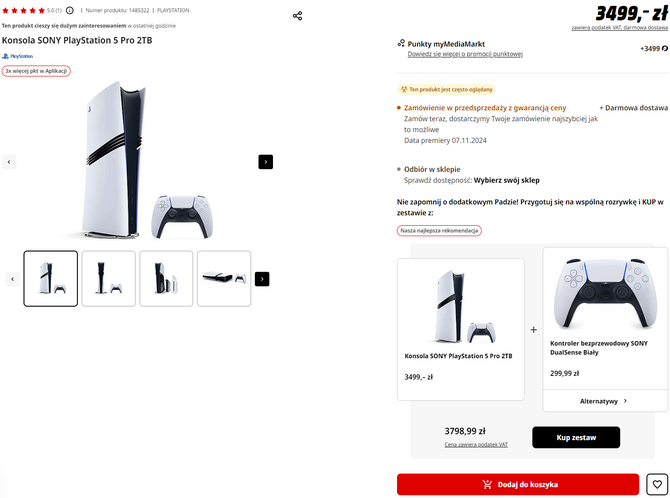 Sony PlayStation 5 Pro - poznaliśmy pełną specyfikację. Konsola nadal pozostaje dostępna w przedsprzedaży [4]