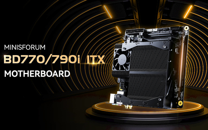 Minisforum BD790i SE - płyta główna w formacie Mini-ITX, która oferuje procesor AMD Ryzen 9 7940HX i dedykowane chłodzenie [1]