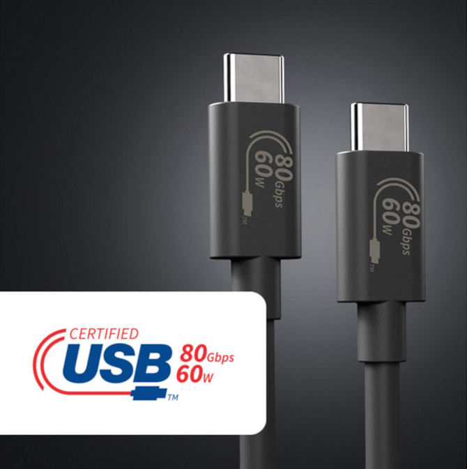 USB4 2.0 - nadchodzi rywal dla Thunderbolt 5. Pierwsze certyfikowane przewody już w drodze, choć nie do Polski [2]