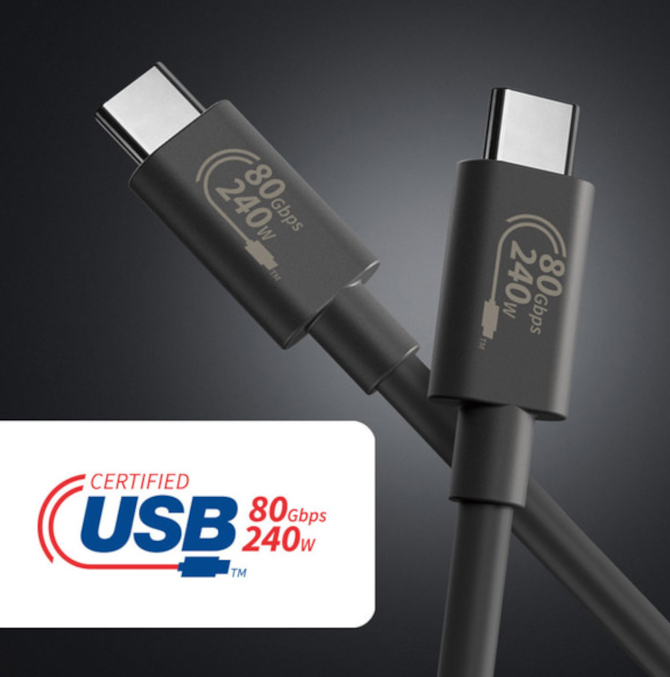 USB4 2.0 - nadchodzi rywal dla Thunderbolt 5. Pierwsze certyfikowane przewody już w drodze, choć nie do Polski [3]