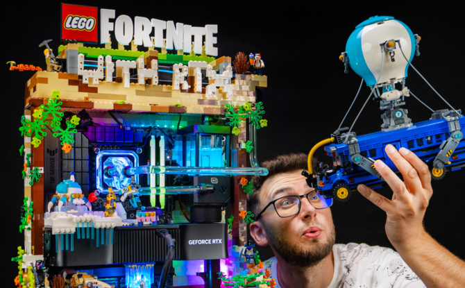 Polski twórca zbudował inspirowany Fortnite komputer z obudową wykorzystującą klocki LEGO. Dzieło wygląda imponująco [1]