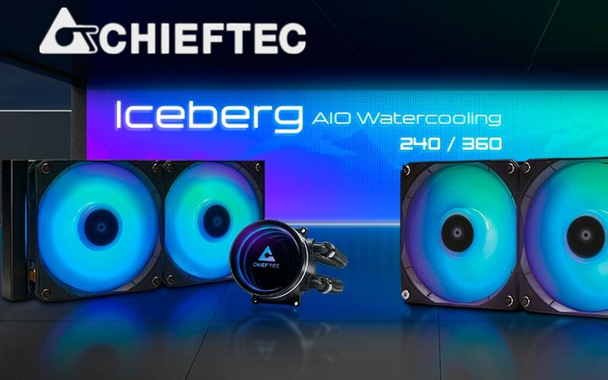 Chieftec wprowadza na rynek chłodzenia cieczą AiO z serii Iceberg. Otrzymamy propozycje z chłodnicami 360 mm i 240 mm [1]