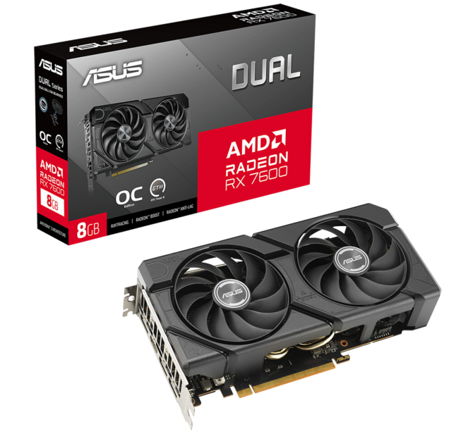 ASUS Dual Radeon RX 7600 EVO OC - elegancka, firmowo podkręcona karta graficzna RDNA 3 dla oszczędnych graczy [1]