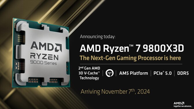 AMD Ryzen 7 9800X3D oficjalnie zaprezentowany - specyfikacja, cena i wydajność w porównaniu z Ryzen 7 7800X3D [1]