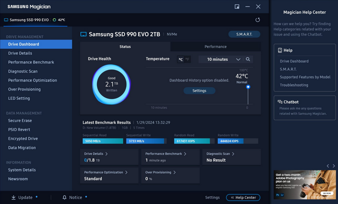 Dysk SSD Samsung SSD 990 EVO Plus, czyli interfejs PCIe 5.0 i PCIe 4.0 w jednym nośniku. Wysoka wydajność i niezawodność [nc1]