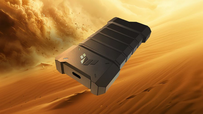 ASUS TUF Gaming A2 - zaprezentowano wodoszczelną obudowę dla nośników SSD. Można liczyć na szybki transfer danych [1]
