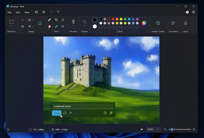 Paint prawie jak Photoshop. Program otrzymuje od Microsoftu funkcje AI, choć niektóre wymagają komputera Copilot+  [1]