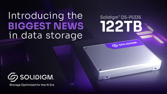 Solidigm D5-P5336 - na rynek trafia największy na świecie nośnik SSD PCIe o ogromnej pojemności 122 TB [1]