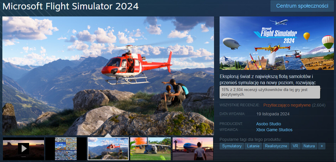 Microsoft Flight Simulator 2024 z ogromnymi problemami na start. To obecnie najbardziej nieudana premiera tego roku [2]