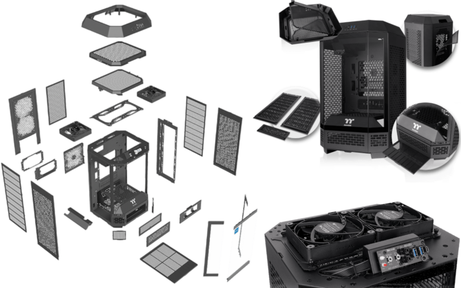 Thermaltake The Tower 250 - zapowiedź obudowy PC dla płyt głównych Mini-ITX z wbudowanym wyświetlaczem LCD [2]