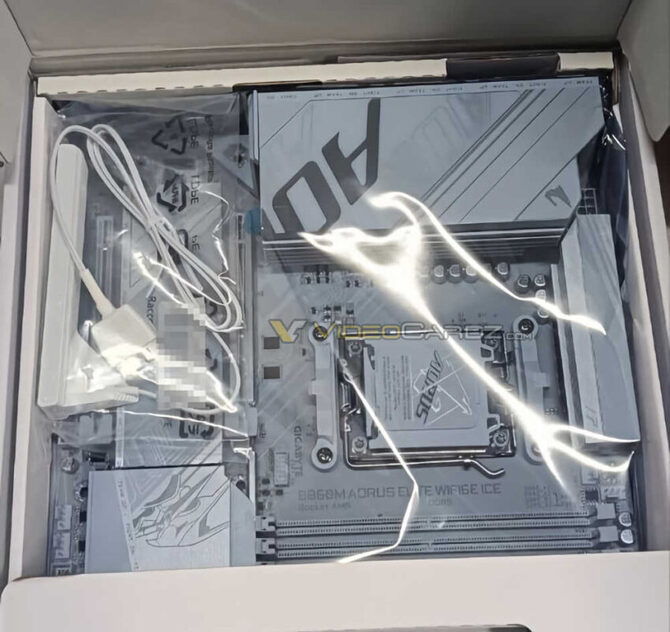 Gigabyte B850M AORUS ELITE WIFI6E ICE - do sieci trafiły pierwsze zdjęcia płyty głównej z nowym chipsetem  [2]