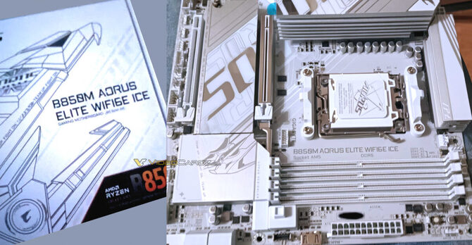 Gigabyte B850M AORUS ELITE WIFI6E ICE - do sieci trafiły pierwsze zdjęcia płyty głównej z nowym chipsetem  [3]