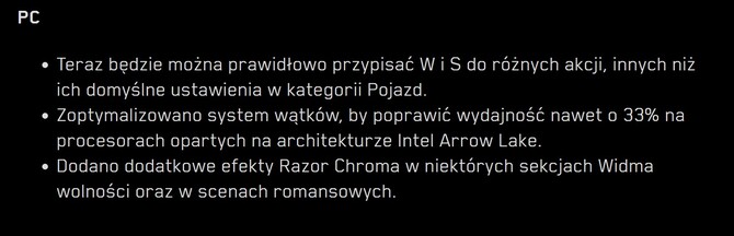 Procesory Intel Arrow Lake z dużym skokiem wydajności w grze Cyberpunk 2077 wraz z nową aktualizacją 2.2 [3]