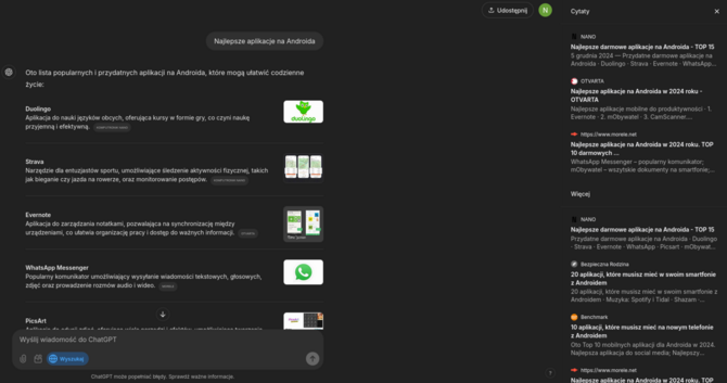 ChatGPT staje się wyszukiwarką internetową. Darmowy rywal dla Google, który ma znacznie większe możliwości [5]