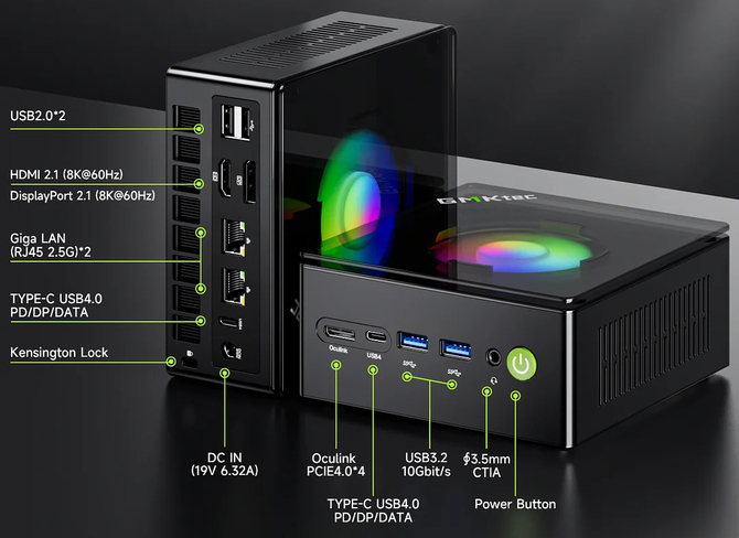 GMKtec NucBox K11 to mini PC z AMD Ryzen 9 8945HS, portem OCuLink i 32 GB RAM. Spore możliwości i dobre ceny [3]