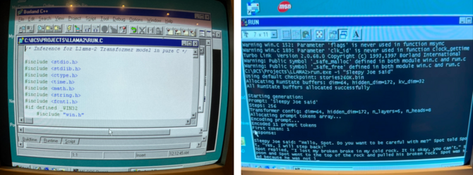 Duży model językowy został z powodzeniem uruchomiony na systemie Windows 98 i wiekowym komputerze [3]