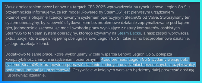 SteamOS dla rywali Steam Decka już wkrótce. Valve oficjalnie potwierdza dostępność systemu dla innych handheldów [2]