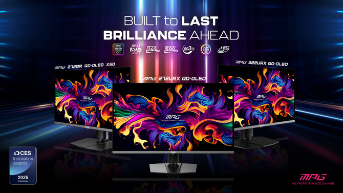 Monitory MSI MPG 322URX, MPG 272URX, MPG 272QR X50 oraz komputer MEG Vision X AI z pełną prezentacją na targach CES 2025 [nc1]