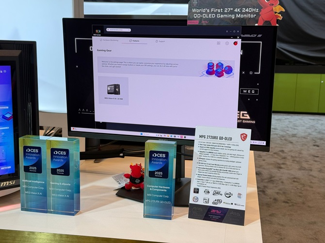 Monitory MSI MPG 322URX, MPG 272URX, MPG 272QR X50 oraz komputer MEG Vision X AI z pełną prezentacją na targach CES 2025 [nc1]