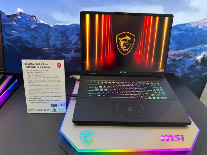 MSI na targach CES 2025: Relacja ze stoiska - nowe karty graficzne, laptopy, monitory, płyty główne i chłodzenia wodne [nc1]