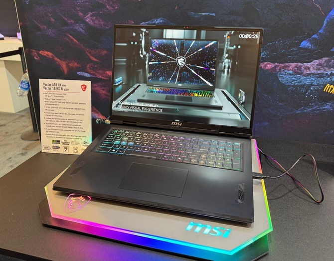 MSI na targach CES 2025: Relacja ze stoiska - nowe karty graficzne, laptopy, monitory, płyty główne i chłodzenia wodne [nc1]