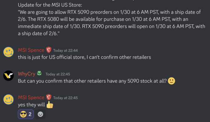 NVIDIA oficjalnie przyznaje, że będą problemy z dostępnością GeForce RTX 5090. MSI przesuwa amerykańską premierę kart [3]