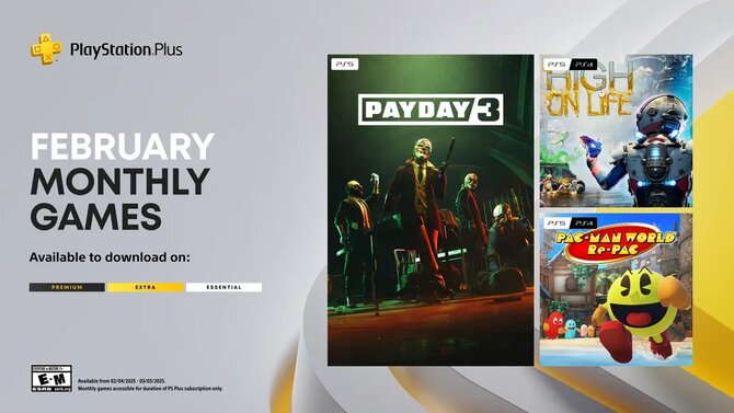 PS Plus Essential z oficjalną ofertą na luty. Sony dostarczy nam PayDay 3, High on Life i Pac-Man World Re-Pac [1]