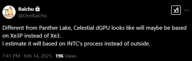 Karty graficzne Intel ARC Celestial mogą wykorzystać architekturę Xe3P i być produkowane bezpośrednio w fabrykach Intela [3]