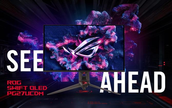 ASUS ROG Swift OLED PG27UCDM - monitor 4K QD-OLED z DisplayPort 2.1 UHBR20 trafia do sprzedaży. Znamy polską cenę [1]