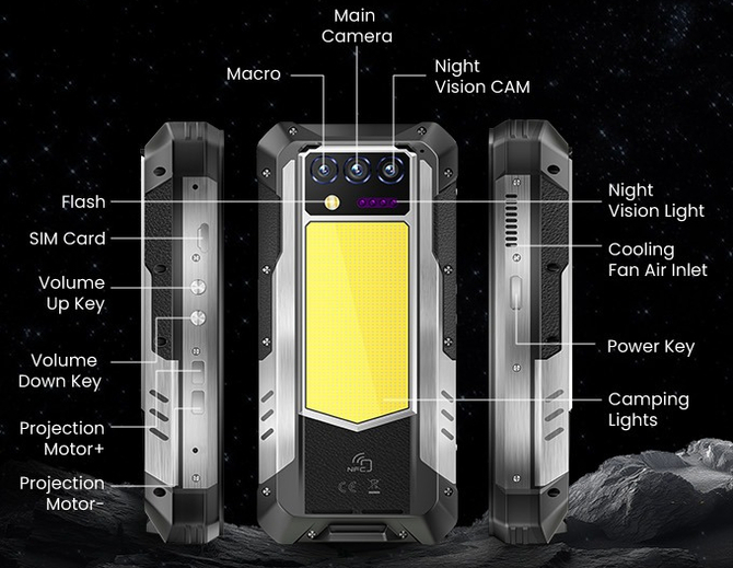 Oukitel WP100 Titan - projektor, powerbank, lampa i noktowizor w jednym. Chiński smartfon zaskakuje pod niejednym względem [2]