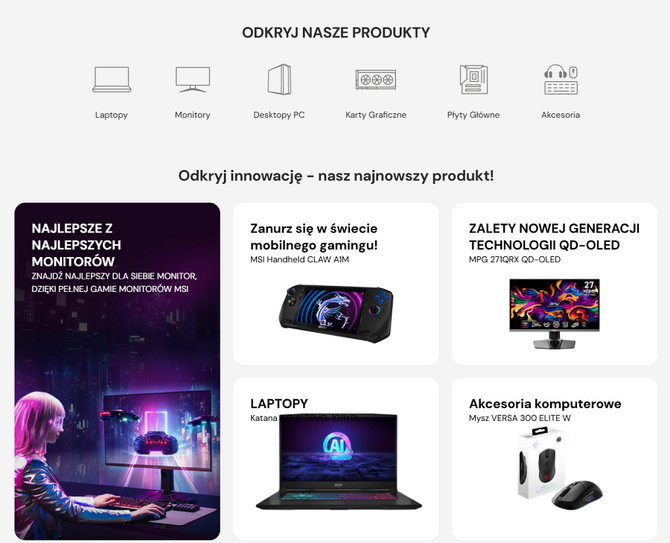 MSI uruchomiło swój sklep internetowy. Laptopy i sprzęt komputerowy już dostępny - zgarnij rabaty [2]