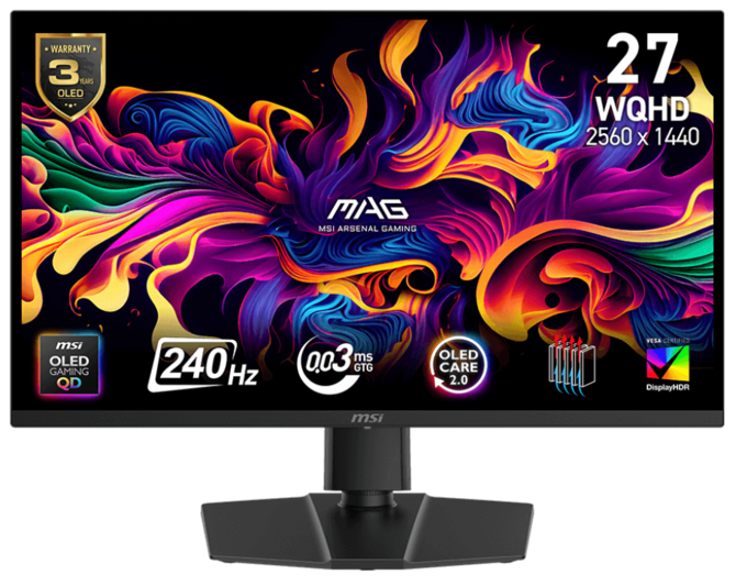 MSI MAG 273QP X24 - Nowy monitor QD-OLED dla graczy, który ma być tańszy od modelu MSI MAG 271QPX [1]