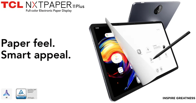TCL Nxtpaper 11 Plus - tani tablet, który może się sprawdzić jako czytnik e-booków. Matowy ekran, Android 15 i MediaTek Helio G100 [1]