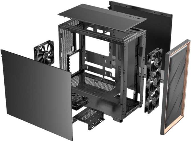 Antec FLUX SE - obudowa Mid Tower z drewnianym akcentem, która oferuje 5 wentylatorów i wygłuszające panele boczne [12]