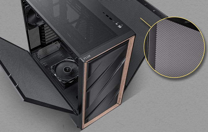 Antec FLUX SE - obudowa Mid Tower z drewnianym akcentem, która oferuje 5 wentylatorów i wygłuszające panele boczne [8]