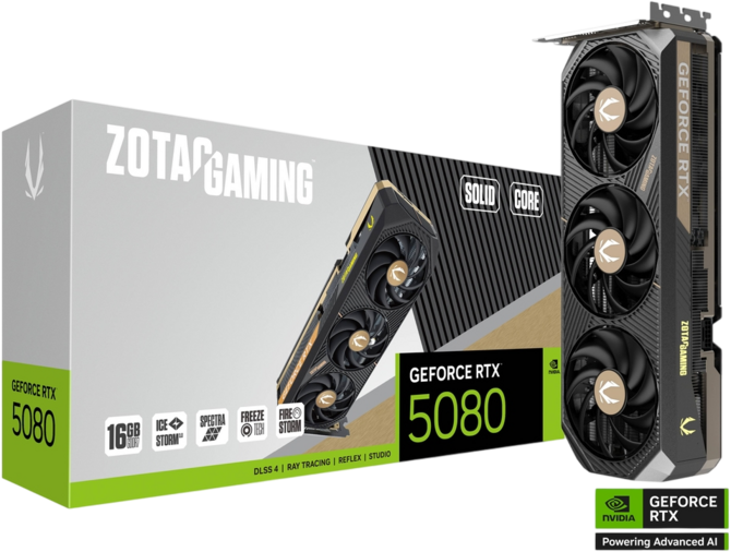 Karty graficzne NVIDIA GeForce RTX z serii 50 w nowych szatach. ZOTAC prezentuje serię SOLID CORE dla kilku modeli [1]