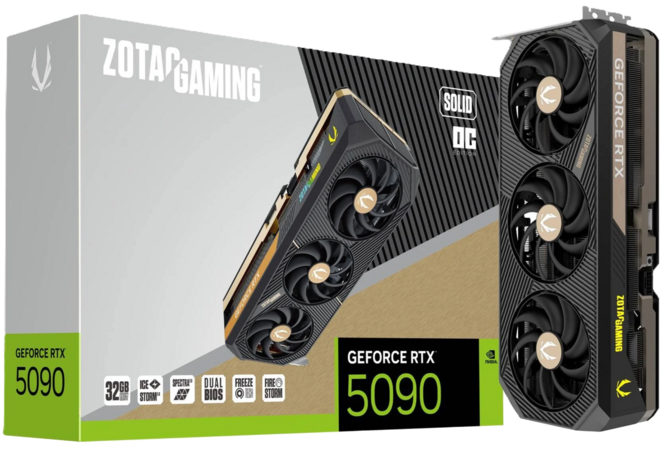 ZOTAC GeForce RTX 5090 SOLID OC dostępny także w wersji ze 168 jednostkami ROP. Niebywała oferta niemieckiego sklepu [1]