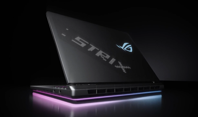 Funkcjonalności laptopa ASUS ROG Strix SCAR 16 z NVIDIA GeForce RTX 5080, w tym DLSS 4 z Multi Frame Generation [1]