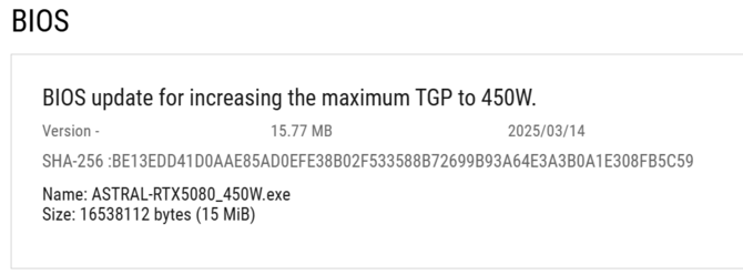 Karta graficzna ASUS ROG Astral GeForce RTX 5080 OC otrzymała nową wersję BIOS, jeszcze bardziej podbijającą limit mocy [2]