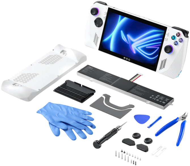 Krótki czas pracy na ASUS ROG Ally? Z tym zestawem możesz sam wymienić akumulator na większy i poprawić system chłodzenia [1]